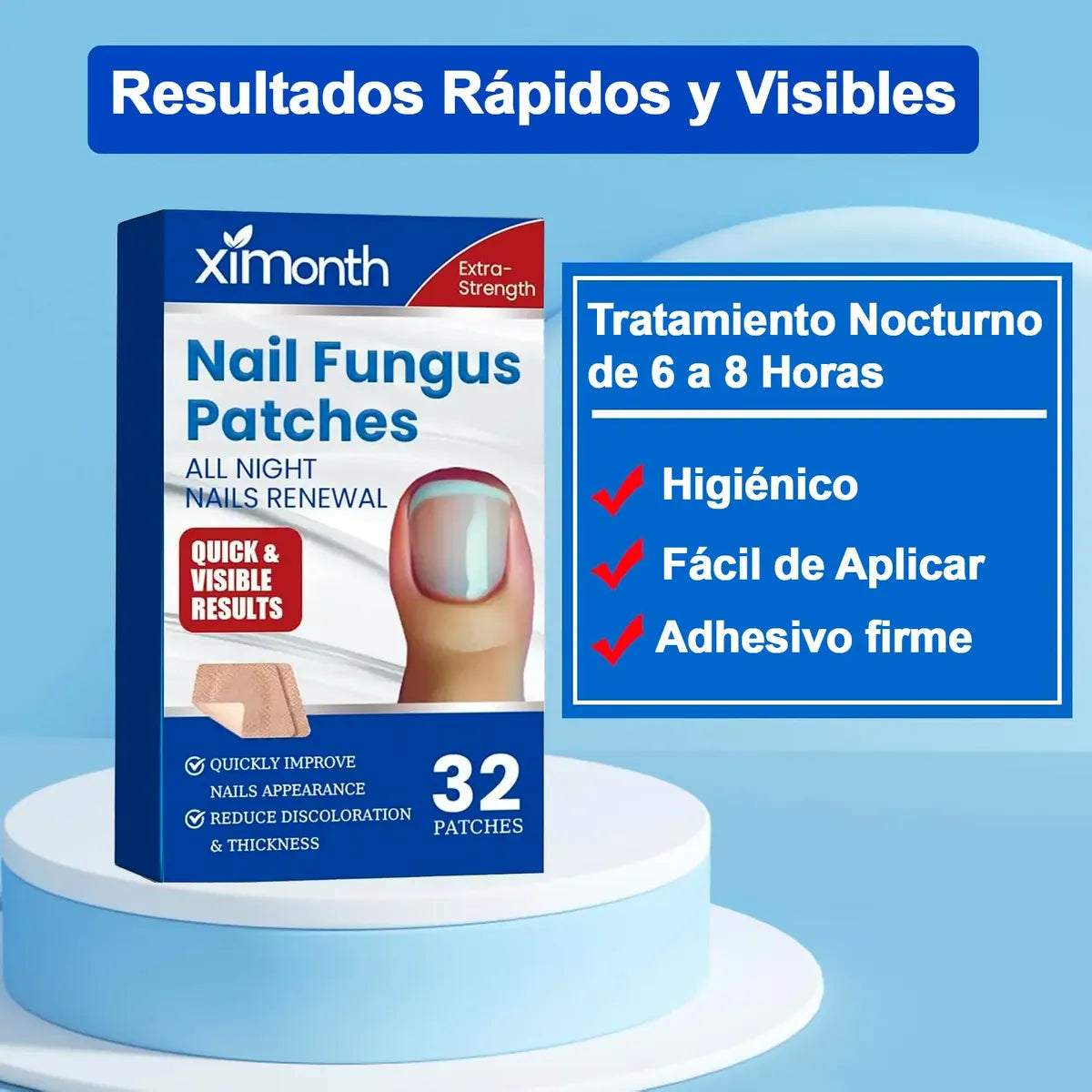 Parches Para Cuidado De Uñas Hongos Set 32 Unidades