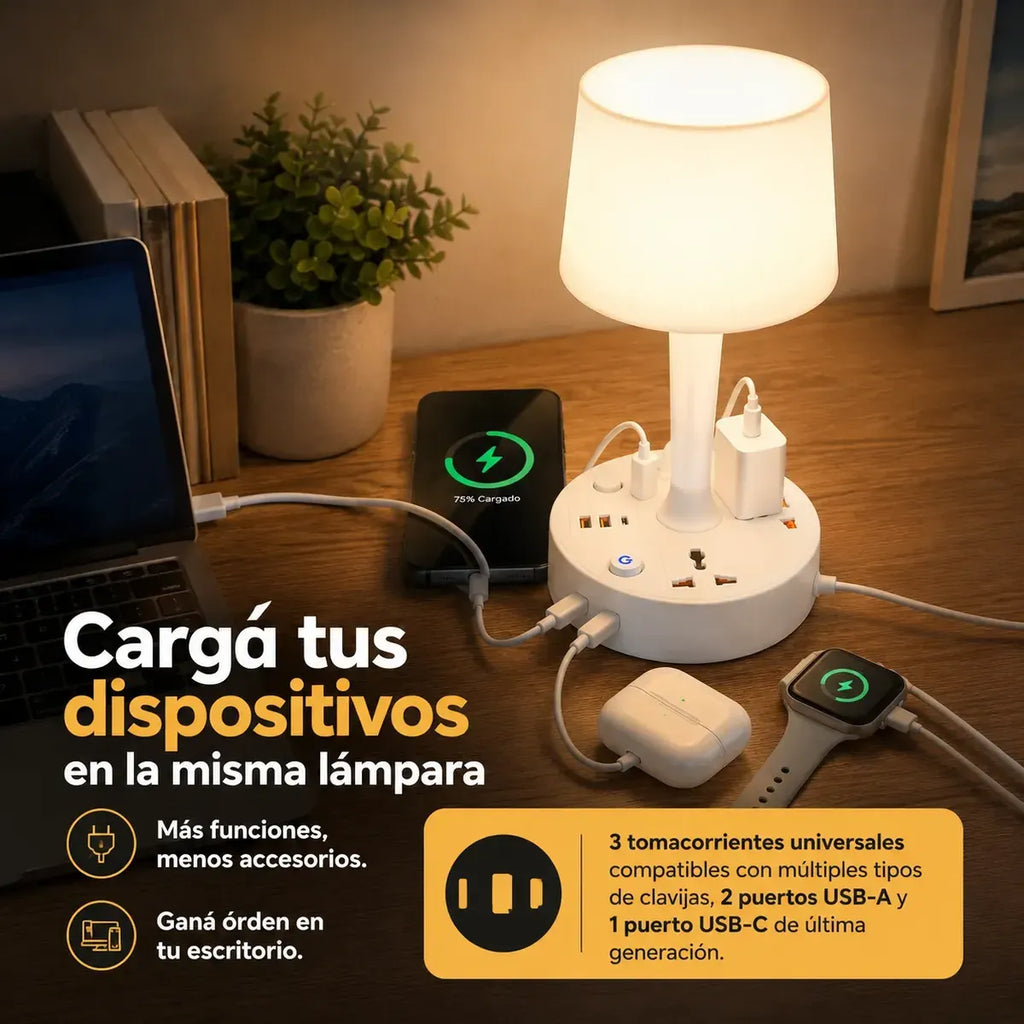 Lámpara de escritorio LED multifunción