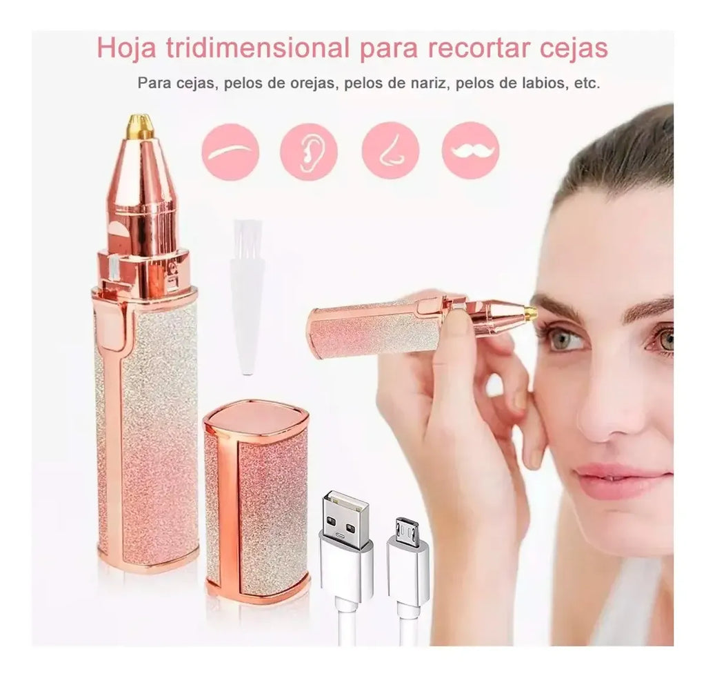 Depilador Facial 2 en 1 para Cejas y Rostro