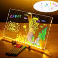 Pizarra Led Mágica Para Dibujar + Lapices De Colores