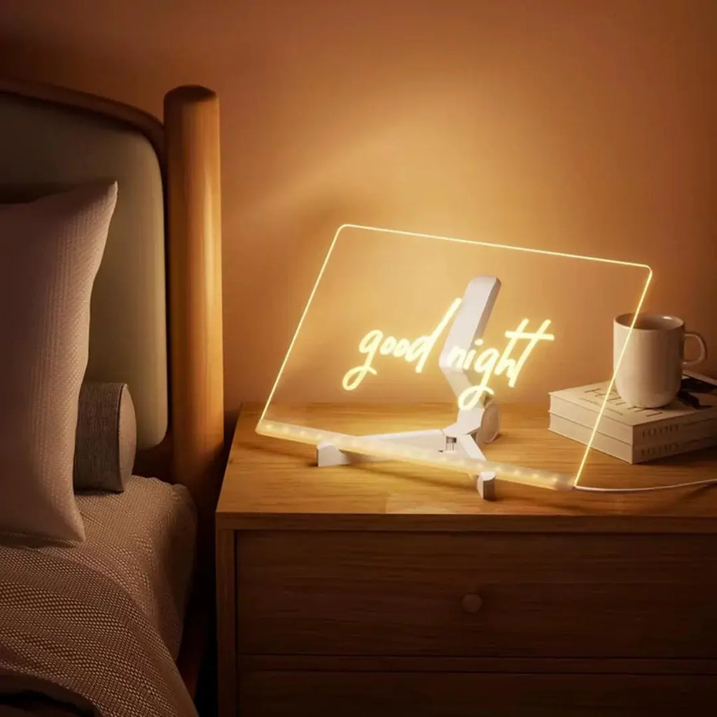 Pizarra Led Mágica Para Dibujar + Lapices De Colores