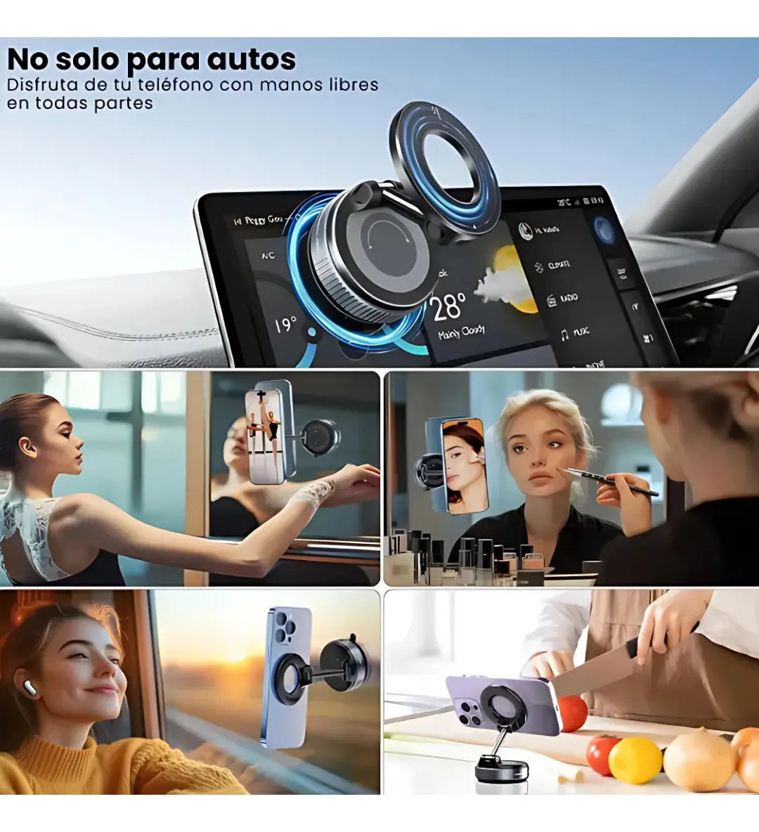 Soporte magnético para celulares